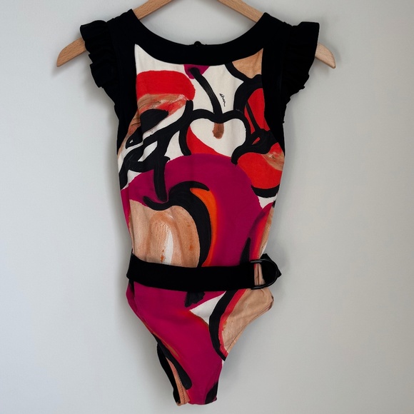 EUC SHAN Black Frida Elegant high-neck one-piece SZ 8 - Picture 4 of 10